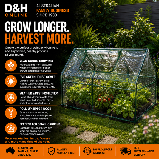 Greenfingers Greenhouse Tunnel Garden Shed 180x90x90cm PVC Grow House