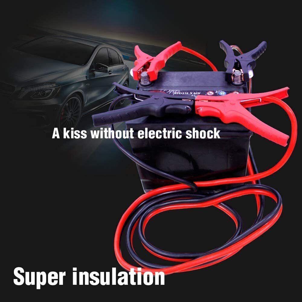 12FT Jumper Leads 3000AMP Heavy Duty Booster Cables Reverse Polarity Protection
