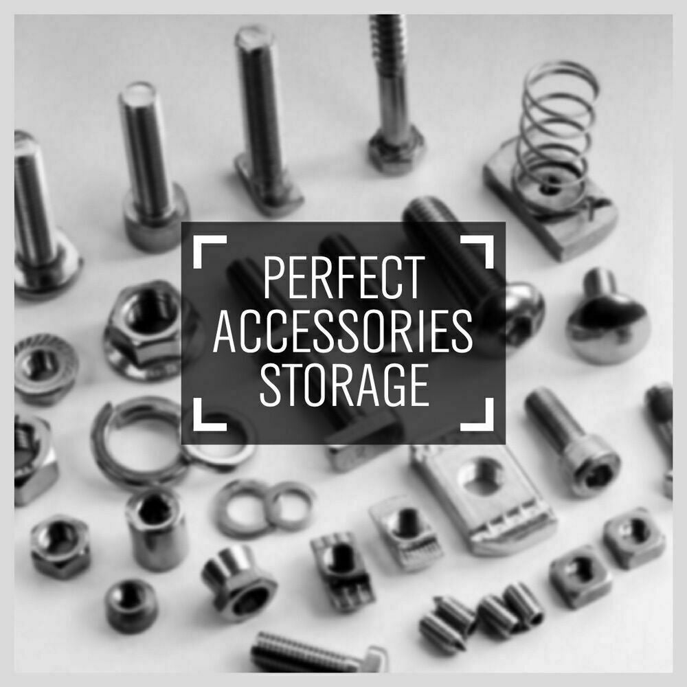 50-Piece Bin Wall Mounted Parts and Tool Storage Rack Organizer Rack for Workshop Tools