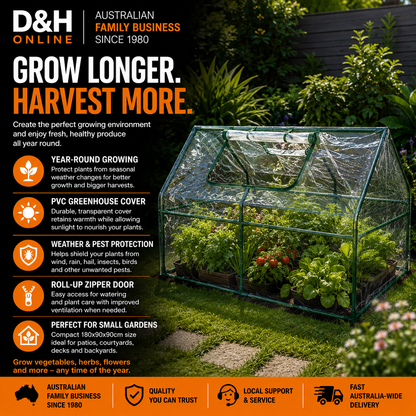 Greenfingers Greenhouse Tunnel Garden Shed 180x90x90cm PVC Grow House