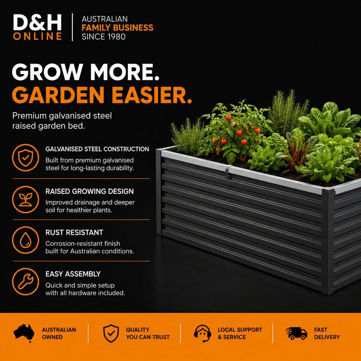 Greenfingers Raised Garden Bed Planter Box – 320 x 80 x 77cm