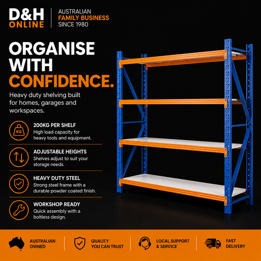 Giantz Garage Shelving Rack – 2M x 2M Heavy Duty Storage Shelf