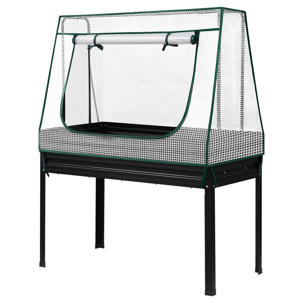 Green Fingers Elevated Garden Bed with Mini Greenhouse Cover – 116 x 60cm