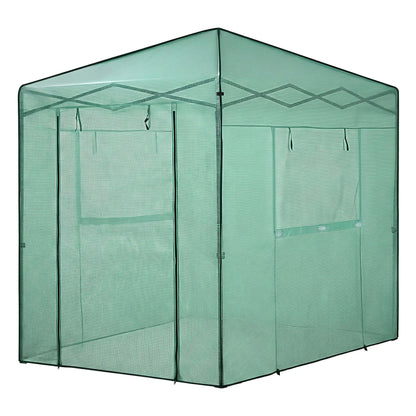 Green Fingers Greenhouse 180x240x240cm Steel Frame PE Cover Outdoor Shelter
