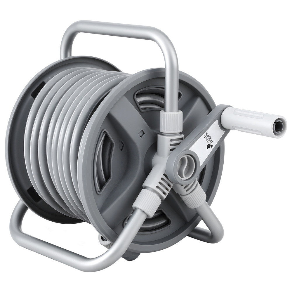 Green Fingers 20m Retractable Garden Hose Reel Heavy Duty 1/2" Hose Auto Rewind