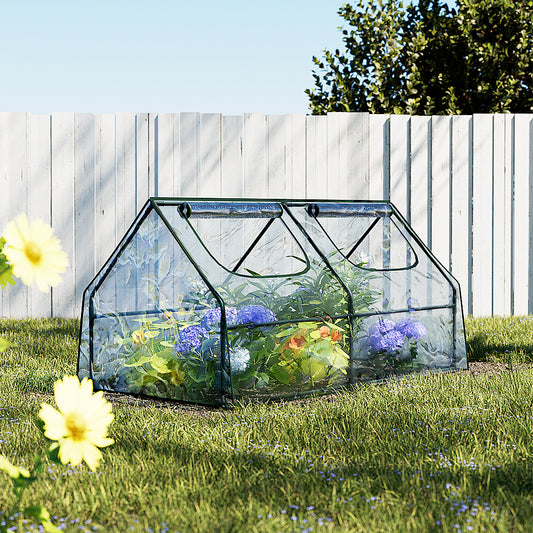 Greenfingers greenhouse flower garden shed frame tunnel in green, 180x90x90cm, ideal for home and garden plant protection.