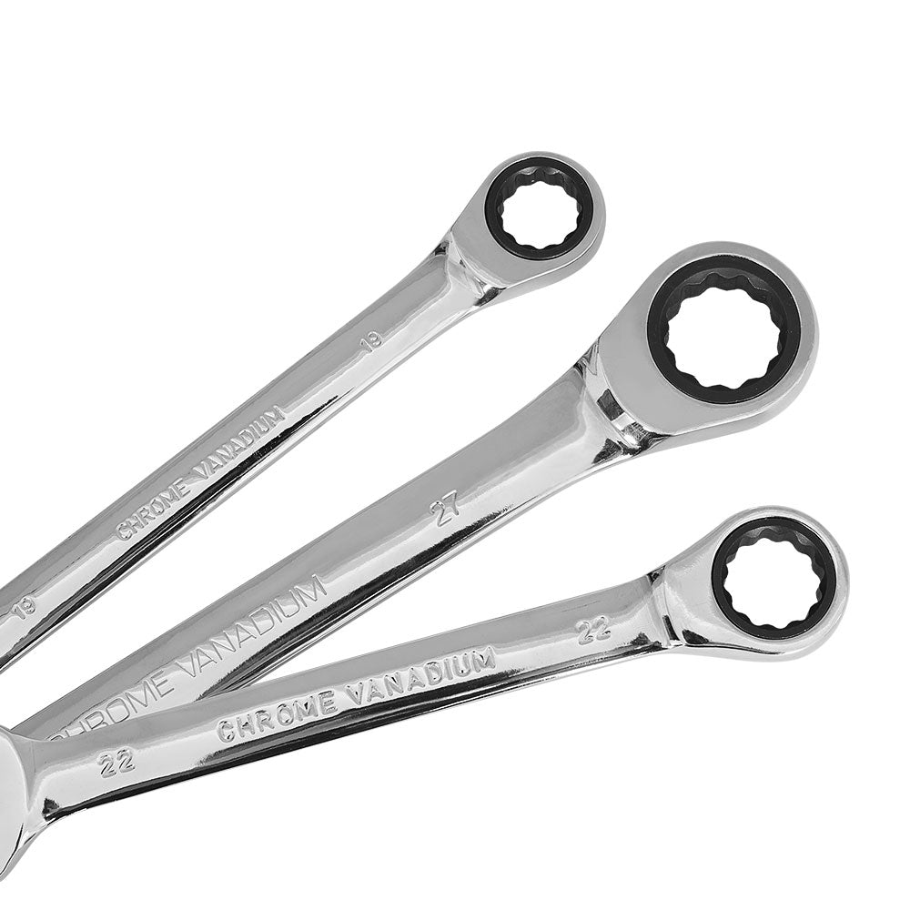 Giantz 17pcs Ratchet Spanner Set Metric 6MM-30MM