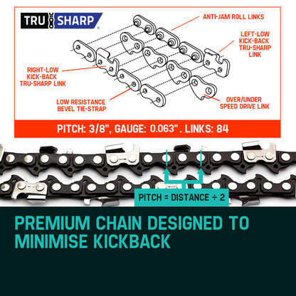 2 X 24 Baumr-AG Chainsaw Chain 24in Bar Replacement Suits 72CC 76CC 82CC Saws