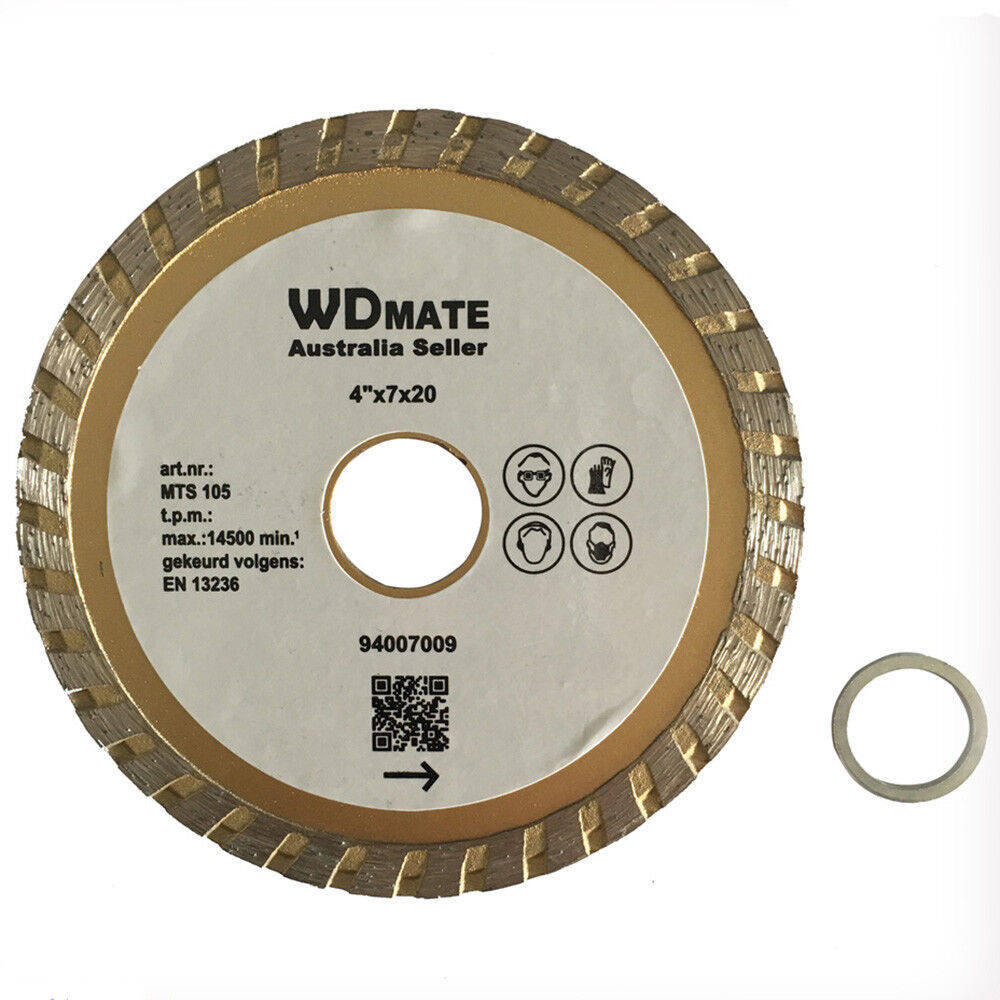 105mm Dry Wet Diamond Cutting Disc Wheel 4" Saw Blade 20/16mm Turbo HD 94007009