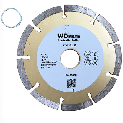 3x Dry Segment Diamond Saw Blade 125mm 5" Cutting Disc 20/22mm Tile Brick Marble