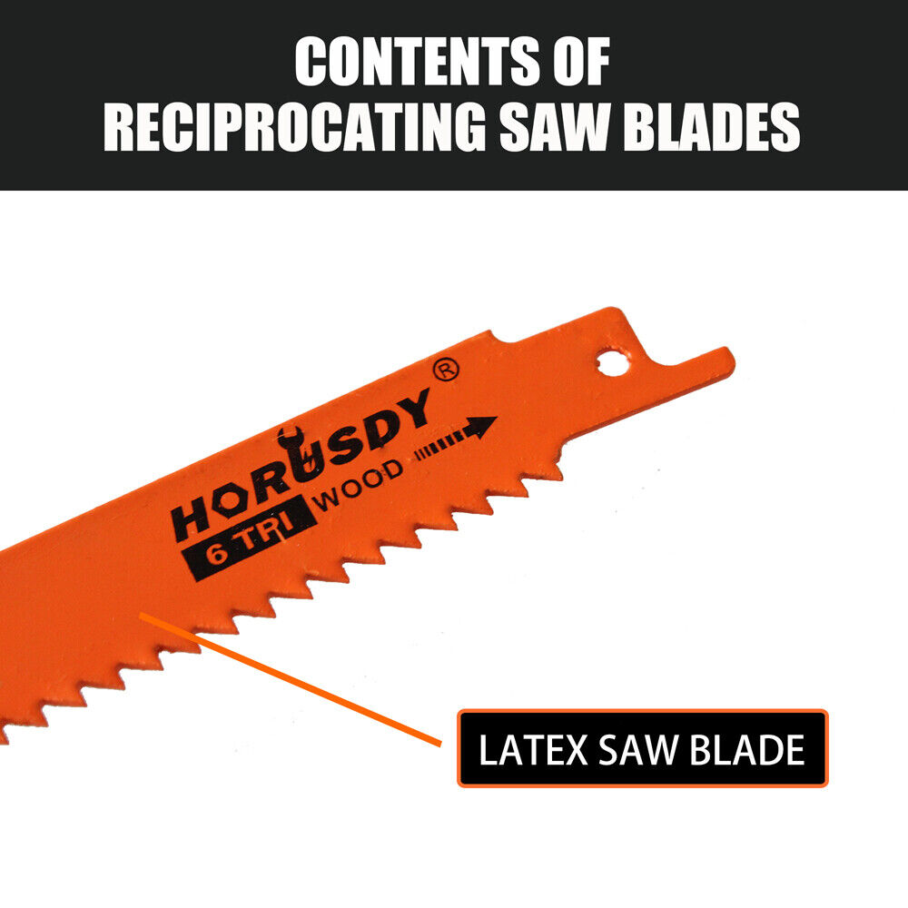 10Pc Reciprocating Saw Blades Set For Wood Metal Timber Demolition Cutting Tool